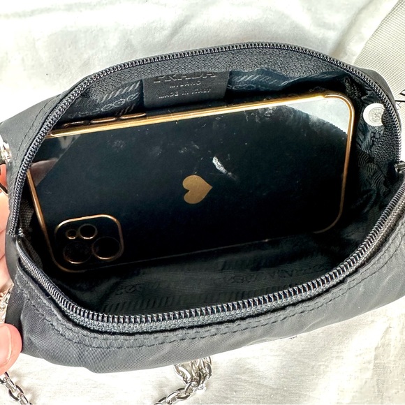 PRADA black nylon pouch crossbody or bum bag with dust bag EXCELLENT - Picture 15 of 15